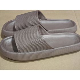 Home Slippers Couples Feel Cool Stepping On Excrement (Option: Mocha-30or31)