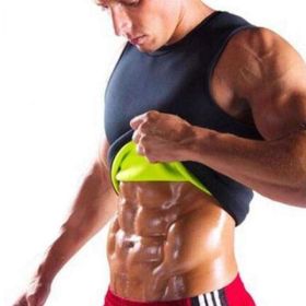 MEN'S BODY SHAPING NEOPRENE SAUNA VEST With LOGO (Option: A-S)