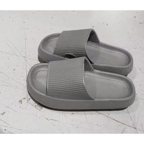 Home Slippers Couples Feel Cool Stepping On Excrement (Option: Grey-38or39)