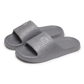 EVA Men's And Women's Beach Sandals Slippers Men's Couple Men's Home Eva Summer Indoor Home Bathroom Non Slip Sandals (Option: Grey-4041)