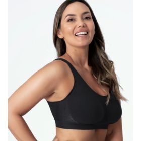 Plus-size S-3XL Premium ShaperBra Women Shaper Bra Sexy Bright Lingerie Female Underwear (Option: 3XL-Black)
