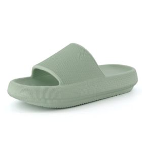 Home Slippers Couples Feel Cool Stepping On Excrement (Option: Green-46or47)